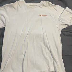 Columbia White Tee with Subtle Logo